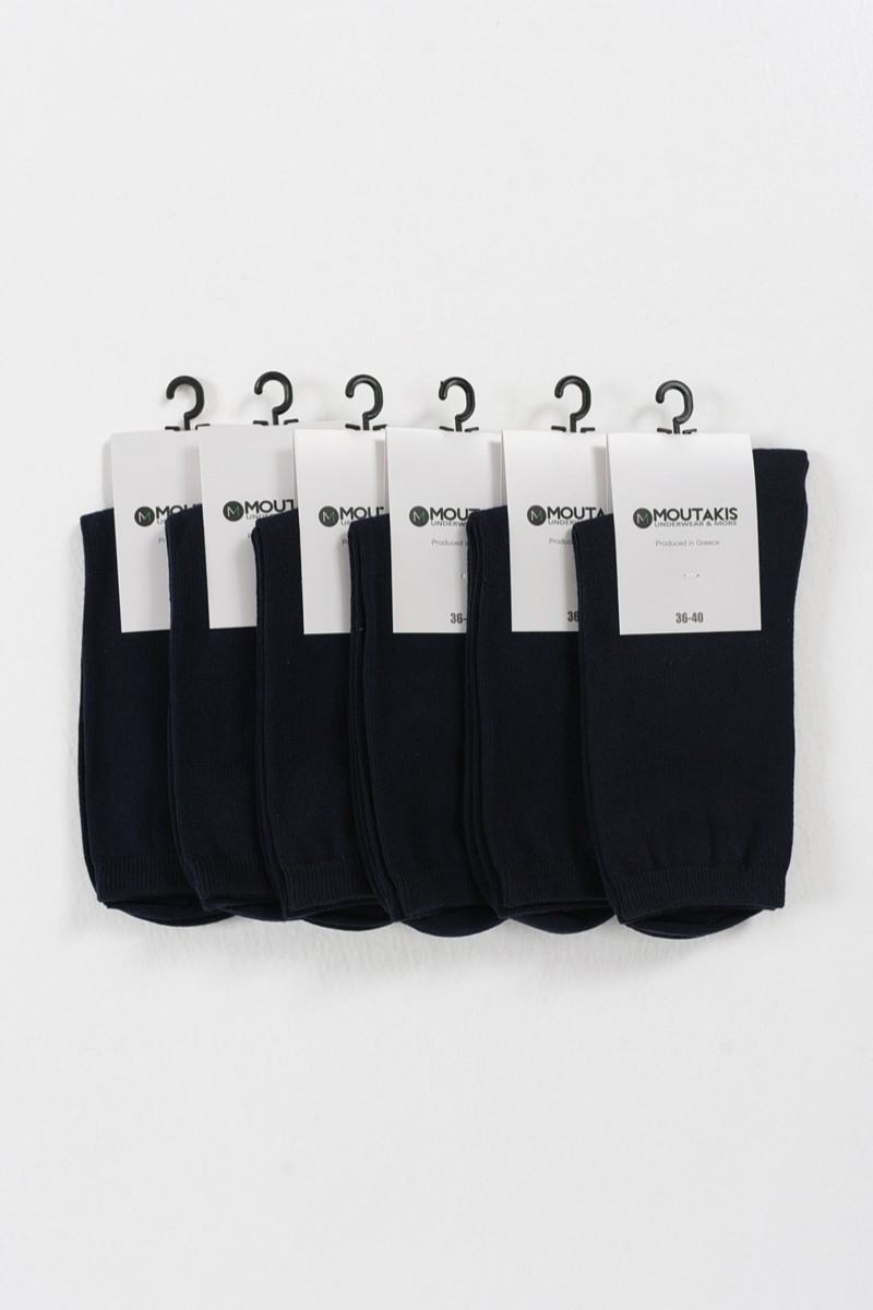 Unisex classic black socks MOUTAKIS Cotton 117