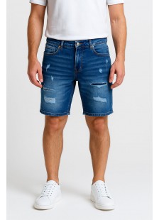 Men's Bermuda Jeans ADREXX JD7633B BLUE JEAN