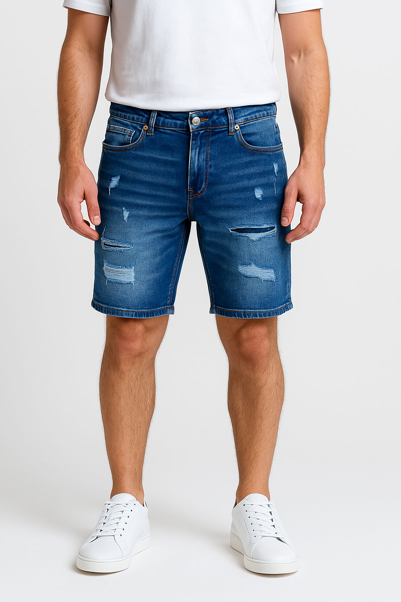 Ανδρική Βερμούδα Τζιν ADREXX JD7633B BLUE JEAN
