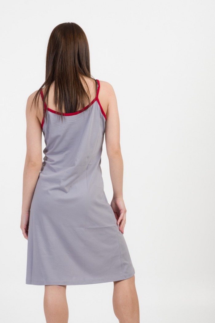 Summer Nightgown ALINA Flowers 170 Grey