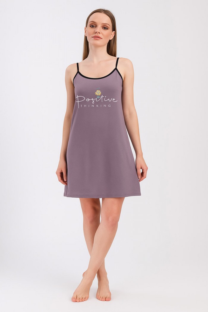 Summer Nightgown ALINA Flowers 171 LILA
