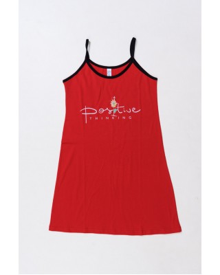 Summer Nightgown ALINA Flowers 171 RED