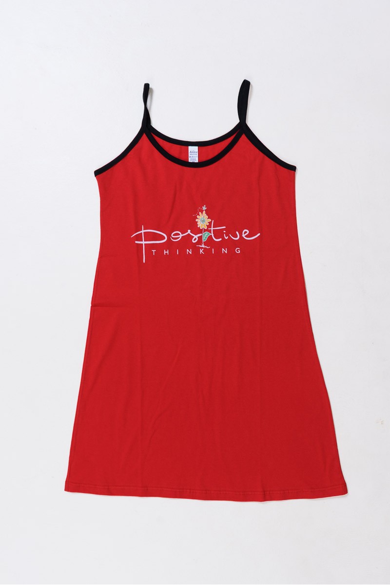 Summer Nightgown ALINA Flowers 171 RED