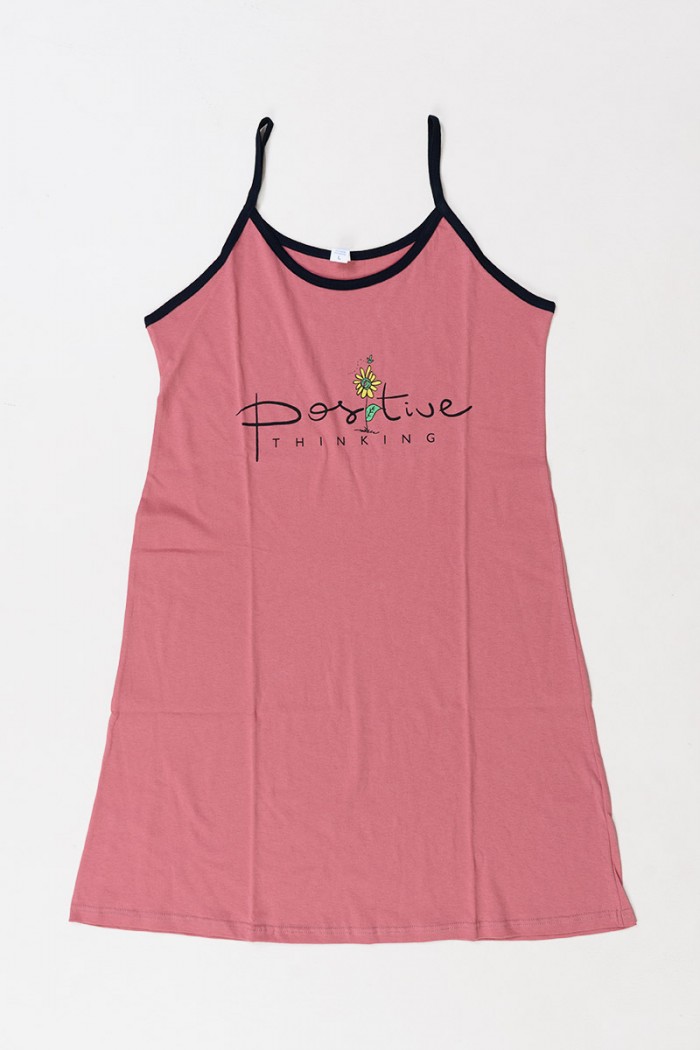 Summer Nightgown ALINA Flowers 171 CORAL