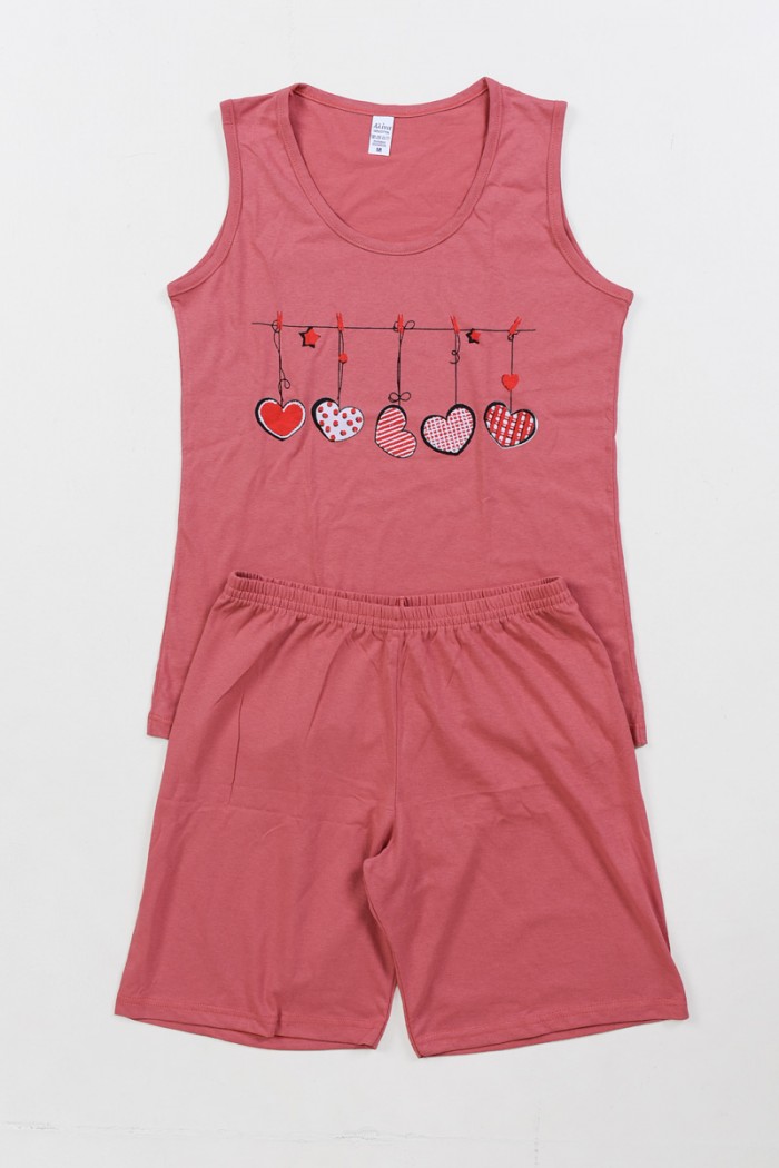 Cotton sleeveless pajamas ALINA HEARTS AL465