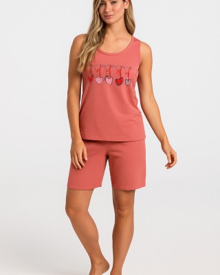 Cotton sleeveless pajamas ALINA HEARTS AL465