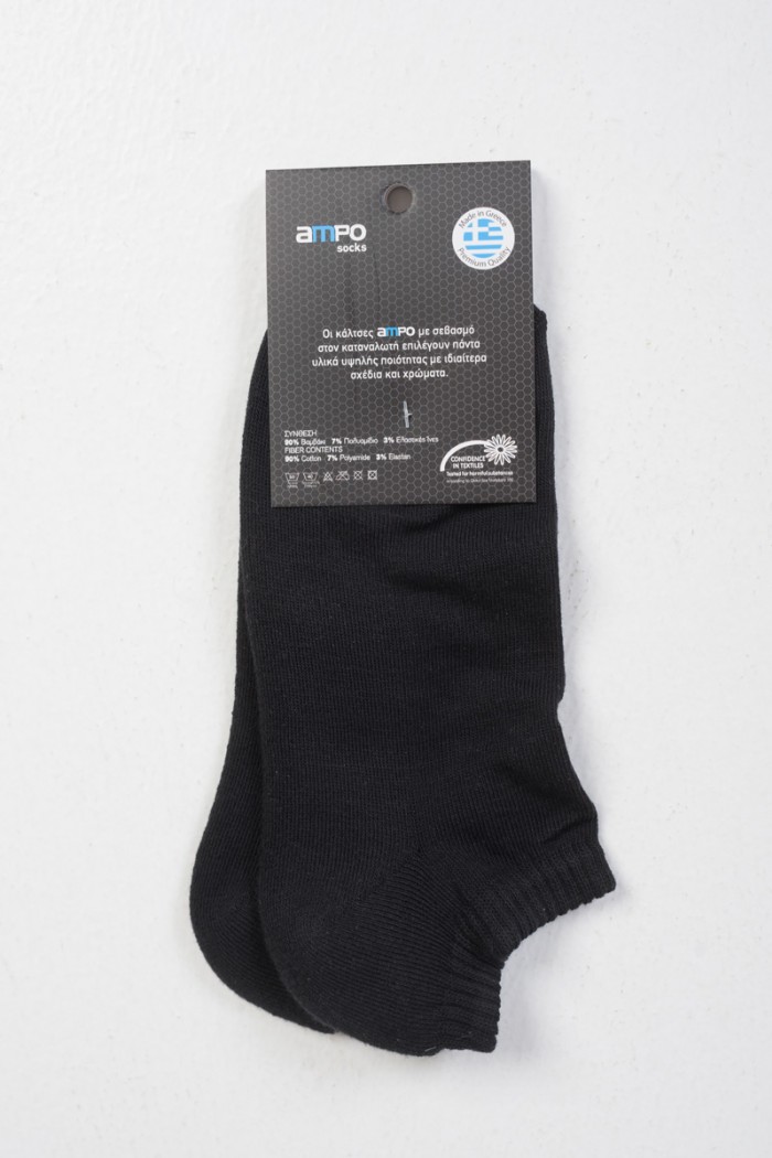 Men's short socks Sport AMPO 302 BLACK