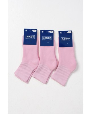Children's sports socks AMPO 3 Pack Pink and Black