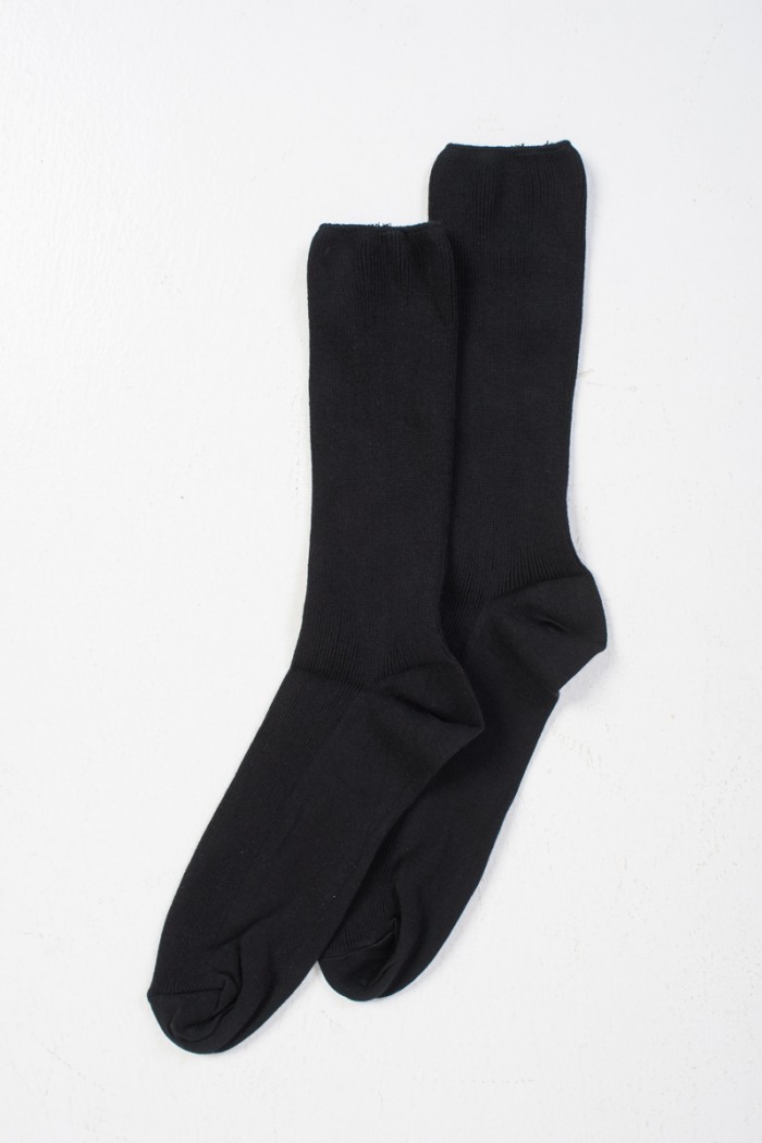 Cotton socks without elastic AMPO 3 PACK Black