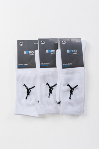 Sports Basketball Socks 3 PACK White and Black