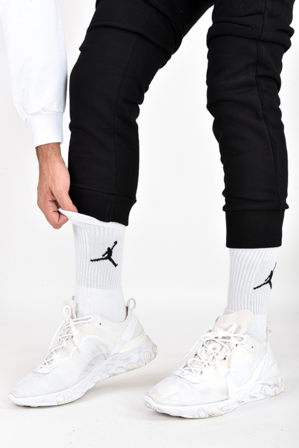 Sports Basketball Socks 3 PACK White and Black