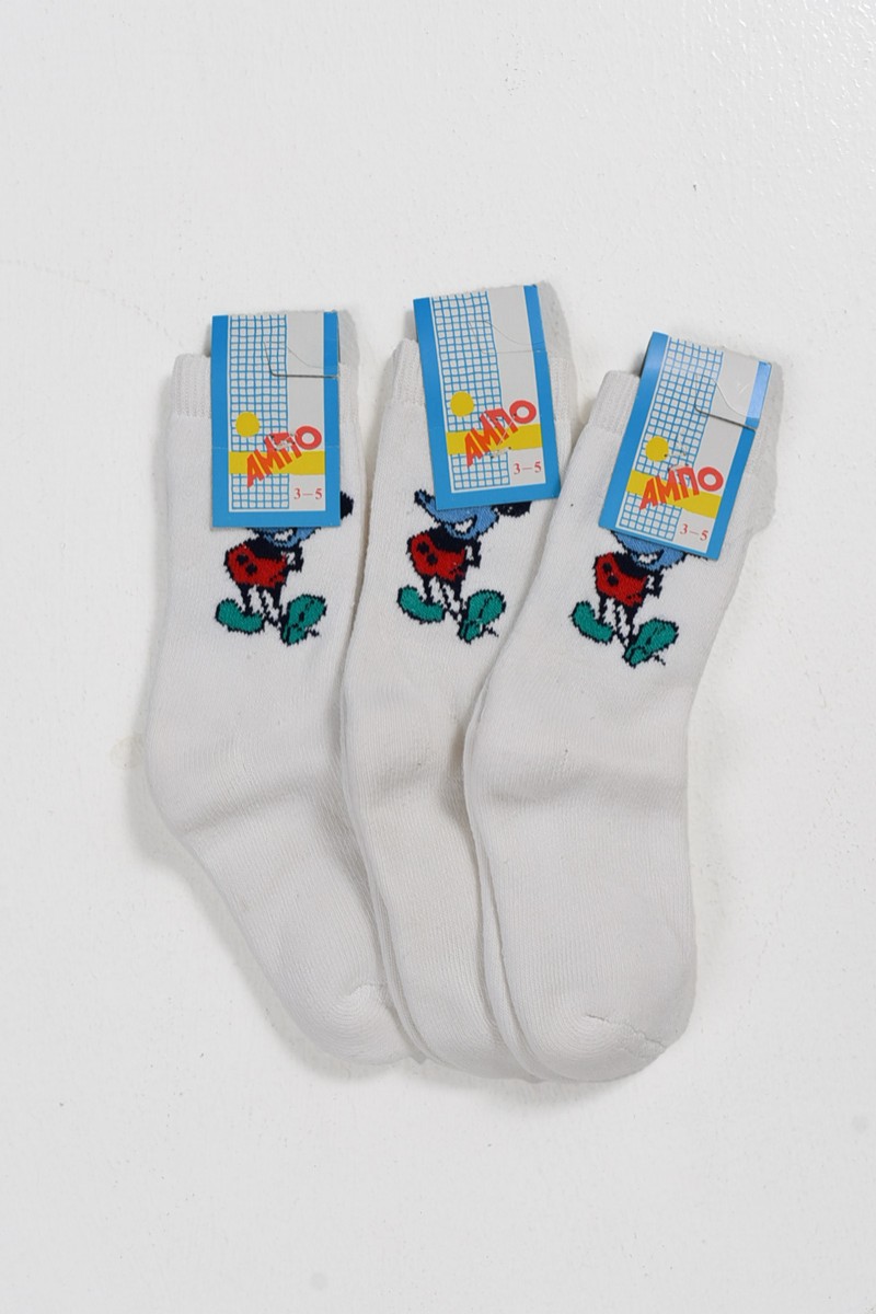 Children's socks AMPO White MICKEY 3Pack Kids