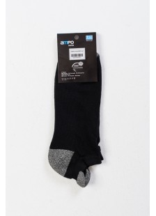 Short Sports Socks AMPO Half Towel Black White Short Sports Socks AMPO Half Towel Black White