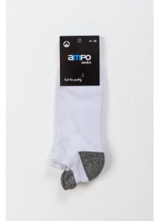 Short Sports Socks AMPO Half Towel Black White Short Sports Socks AMPO Half Towel Black White