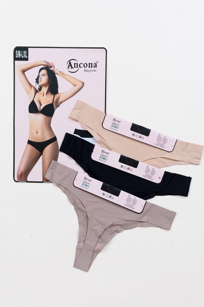 Thong underwear without seams ANCONA 3 Pack HX55186