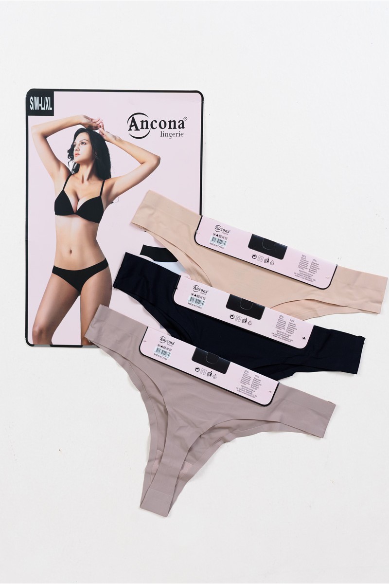 Thong underwear without seams ANCONA 3 Pack HX55186