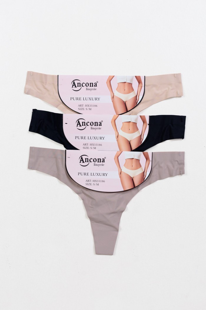 Thong underwear without seams ANCONA 3 Pack HX55186