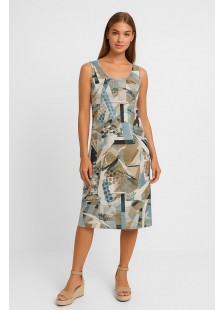 ÄRMELLOSES KLEID AUS VISKOSE ANS 033 CIOTTOLA ÄRMELLOSES KLEID AUS VISKOSE ANS 033 CIOTTOLA