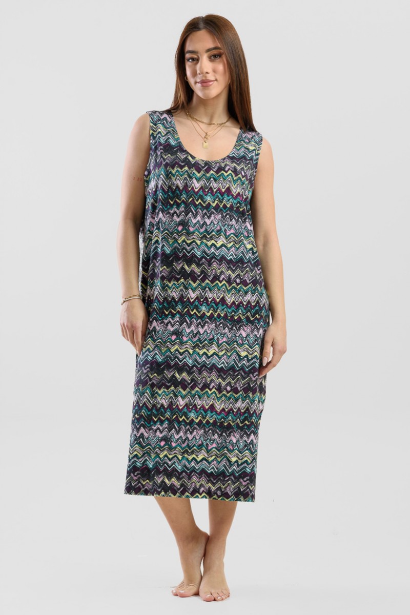 SLEEVELESS VISCOSE DRESS ANS 033 COCKATOO