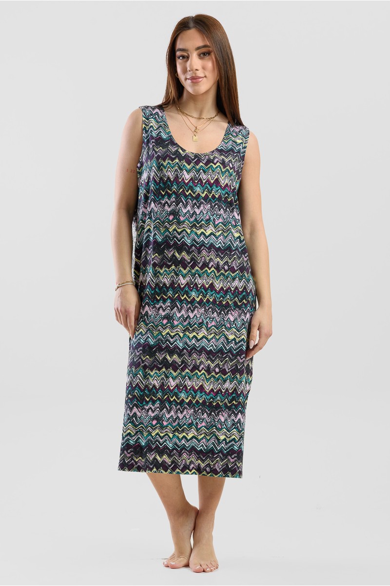SLEEVELESS VISCOSE DRESS ANS 033 COCKATOO