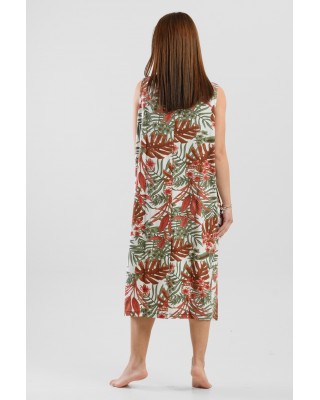SLEEVELESS VISCOSE DRESS ANS 033 GINGER