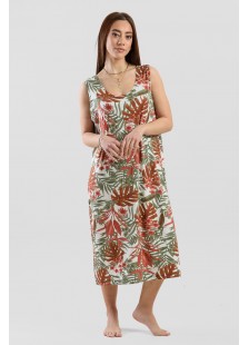 SLEEVELESS VISCOSE DRESS ANS 033 GINGER SLEEVELESS VISCOSE DRESS ANS 033 GINGER