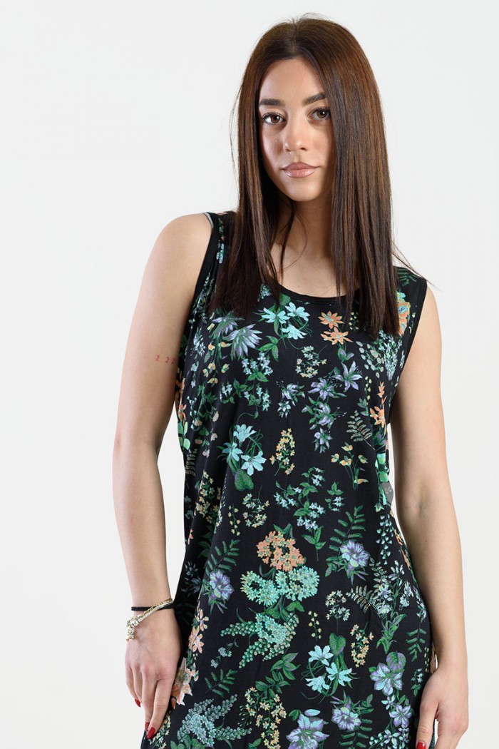 ÄRMELLOSES VISKOSEKLEID ANS 033 MELLON