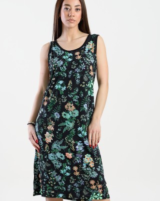 ÄRMELLOSES VISKOSEKLEID ANS 033 MELLON