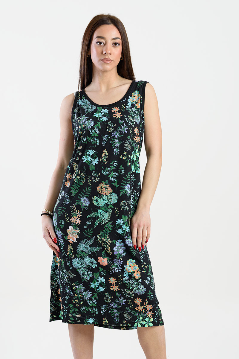 SLEEVELESS VISCOSE DRESS ANS 033 MELLON SLEEVELESS VISCOSE DRESS ANS 033 MELLON