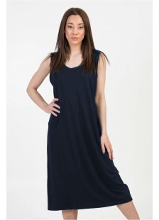 Ärmelloses Kleid ANS 033 BLUE DRESS