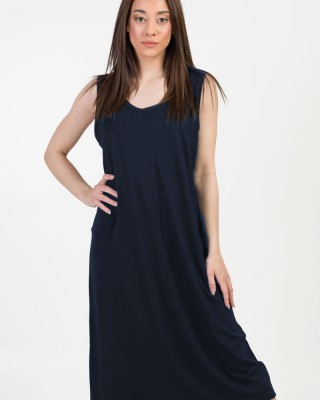 Ärmelloses Kleid ANS 033 BLUE DRESS