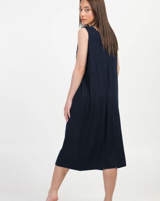 Ärmelloses Kleid ANS 033 BLUE DRESS