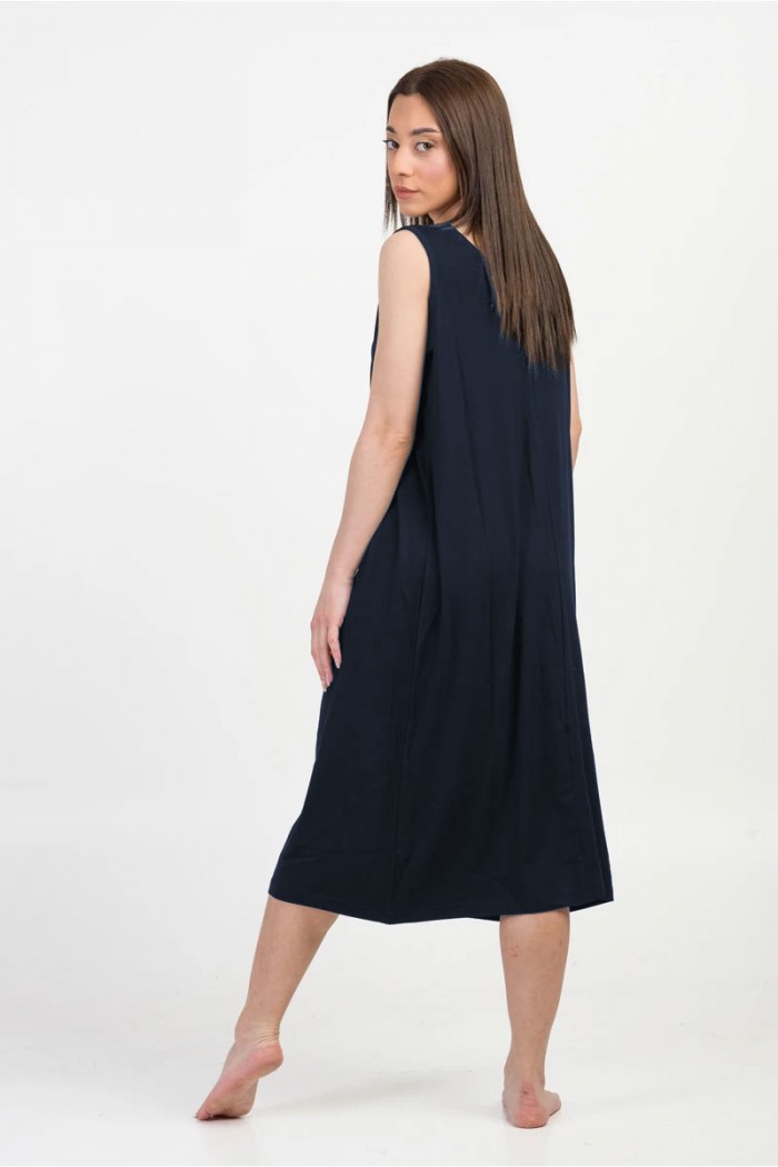 Ärmelloses Kleid ANS 033 BLUE DRESS