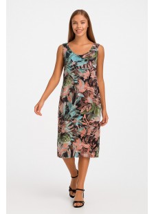 ÄRMELLOSES KLEID VISKOSE ANS 033 VERDE