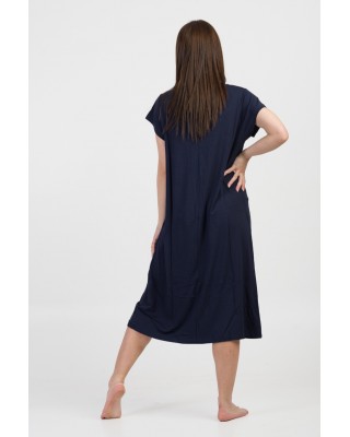 Short sleeve dress ANS Solid color NAVY 289