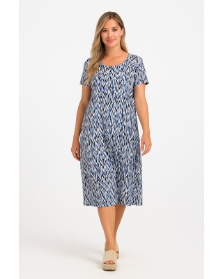 SHORT SLEEVE DRESS ANS 289 BLUE CALME