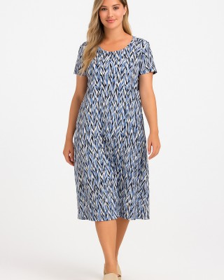 KURZÄRMELIGES KLEID ANS 289 BLUE CALME