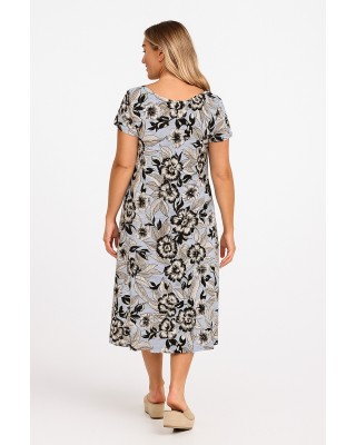 SHORT SLEEVE DRESS ANS 289 CELESTIAL