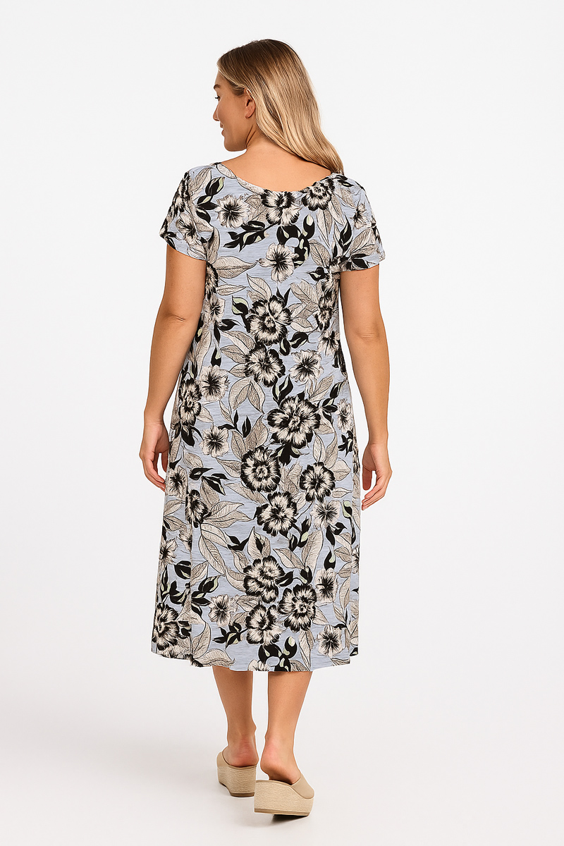 SHORT SLEEVE DRESS ANS 289 CELESTIAL SHORT SLEEVE DRESS ANS 289 CELESTIAL