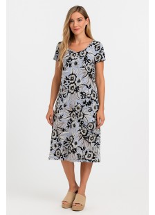 SHORT SLEEVE DRESS ANS 289 CELESTIAL SHORT SLEEVE DRESS ANS 289 CELESTIAL