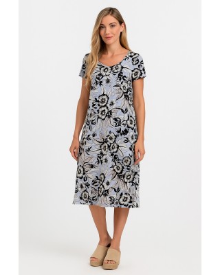SHORT SLEEVE DRESS ANS 289 CELESTIAL