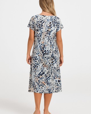 KURZÄRMELIGES KLEID ANS 289 WARM APRICOT