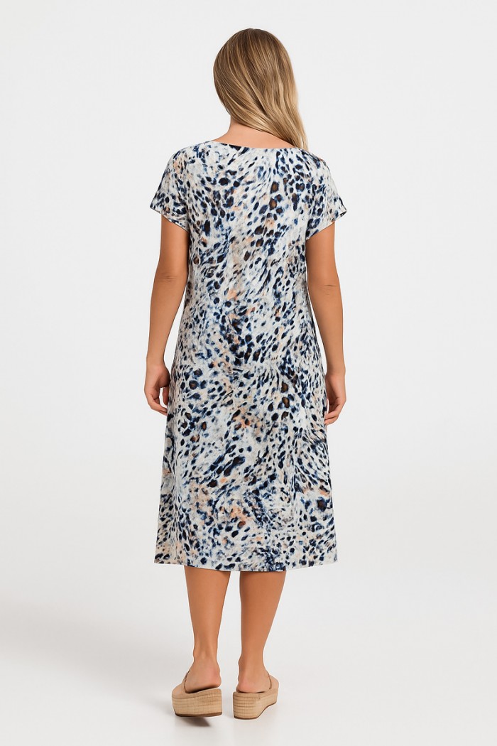 KURZÄRMELIGES KLEID ANS 289 WARM APRICOT