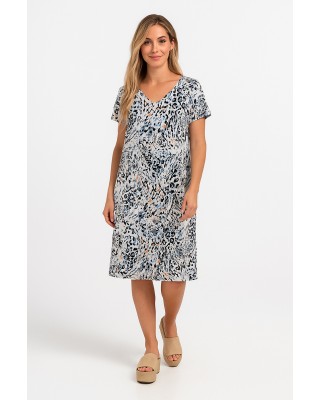 SHORT SLEEVE DRESS ANS 289 WARM APRICOT