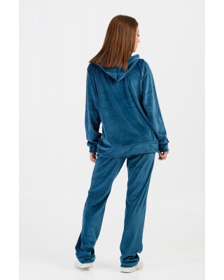 Damen-Overall aus Samt Set ANS 325 301 PETROL