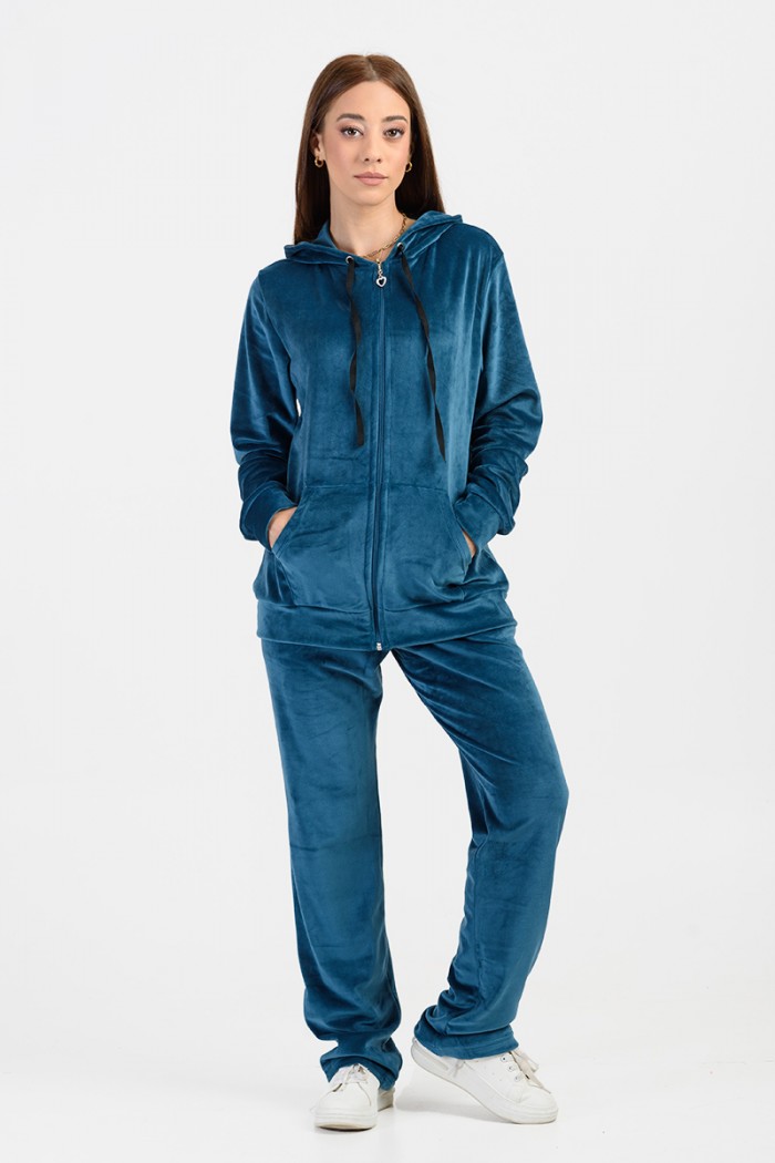 Women's Overalls Velvet Set ANS 325 301 PETROL