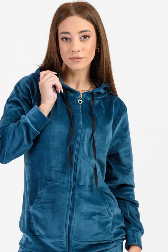 Women's Overalls Velvet Set ANS 325 301 PETROL