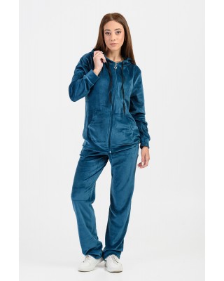 Damen-Overall aus Samt Set ANS 325 301 PETROL