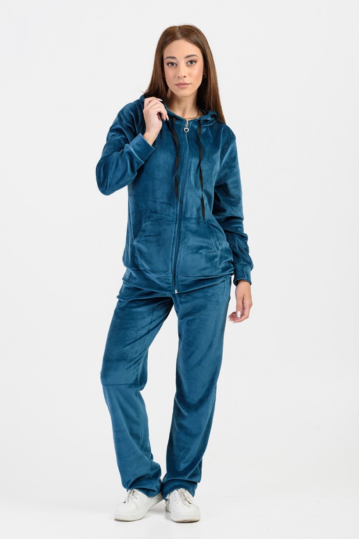 Women's Overalls Velvet Set ANS 325 301 PETROL