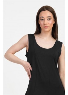 Ärmelloses Kleid viscoze ANS 332 BLACK